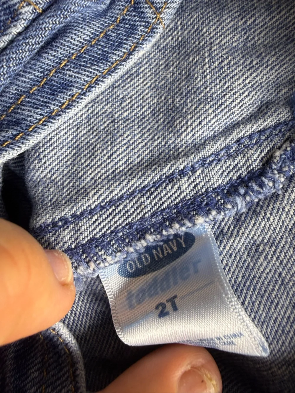 Old Navy Kids Snap Bottom Full Length‎ Jean Denim Overall Unisex Toddler 2T